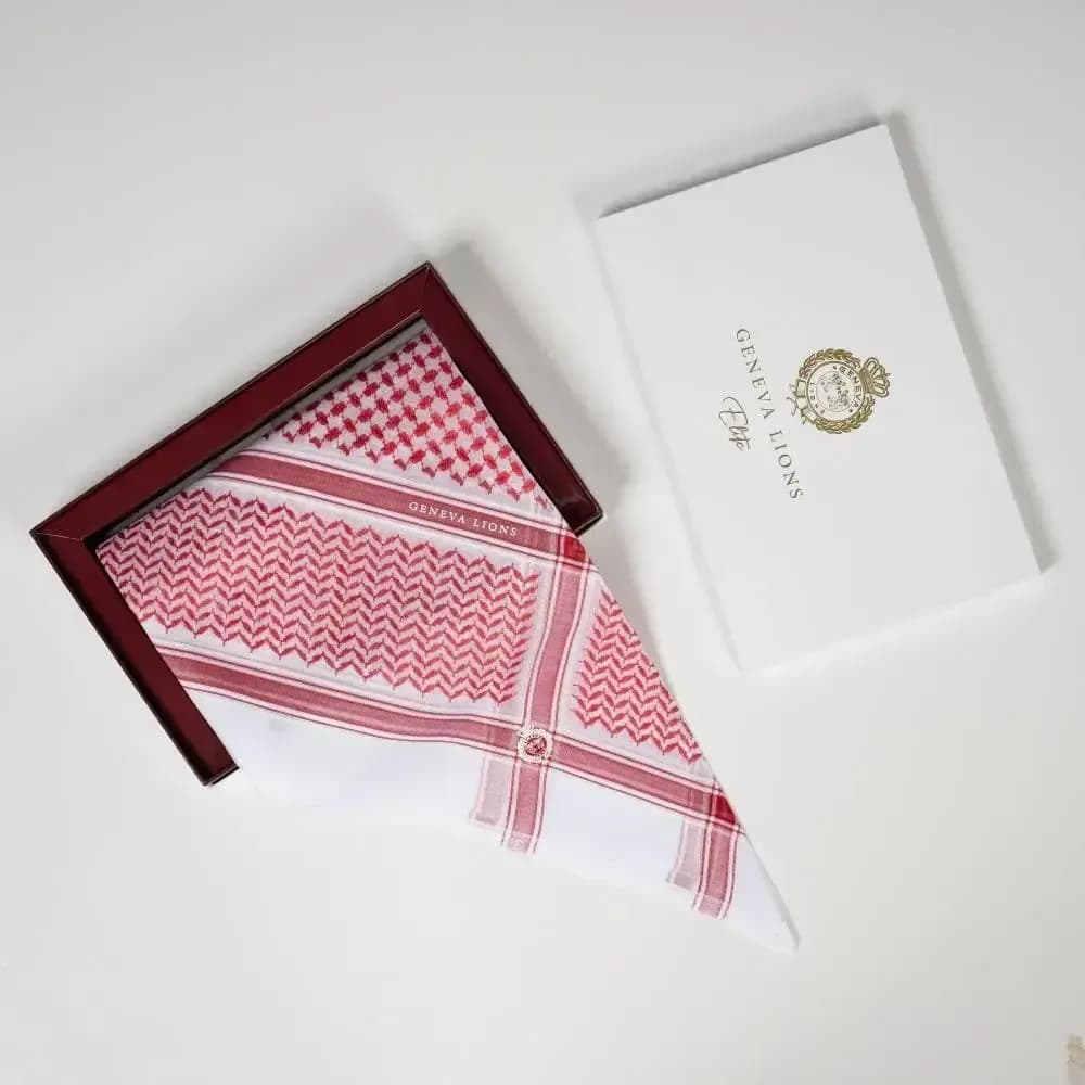 صورة شماغ جنيفا ليونز أحمر إيليت 2026