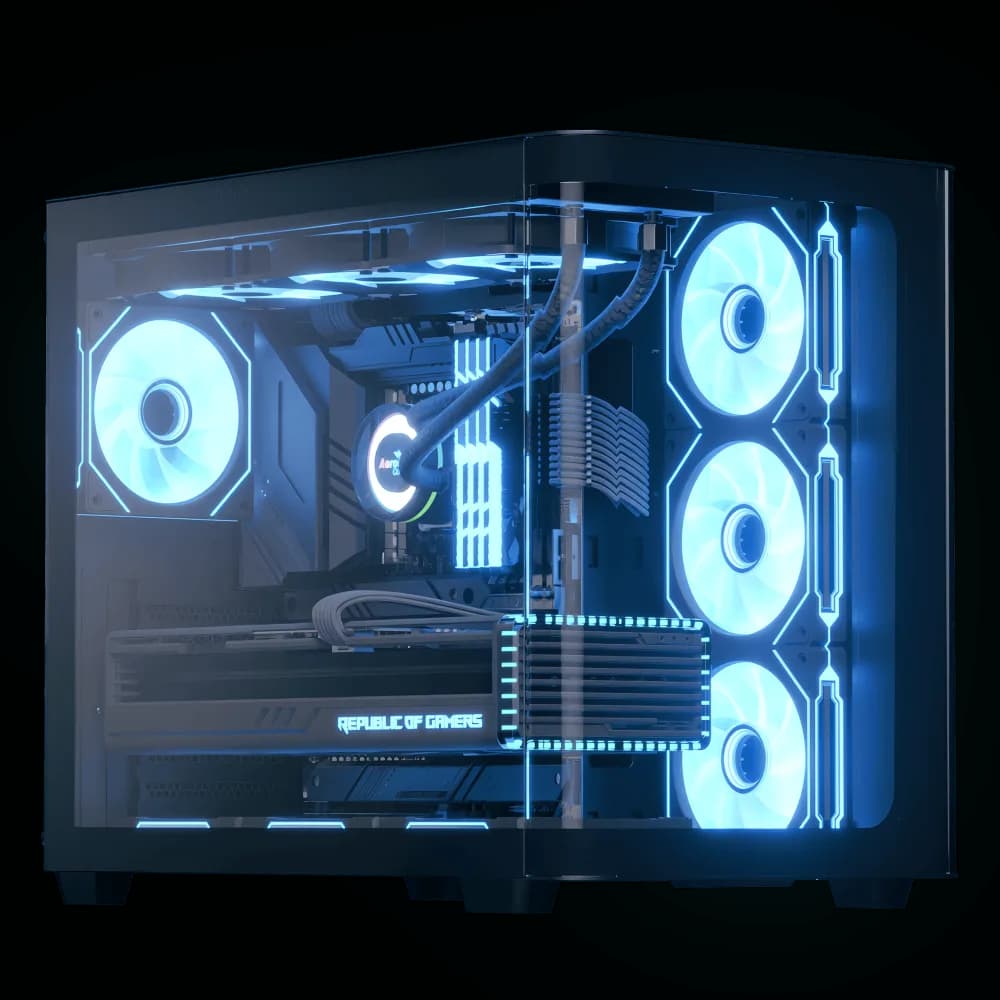 صورة كيس ألعاب ايروكول P500C ARGB متوسط الحجم أسود