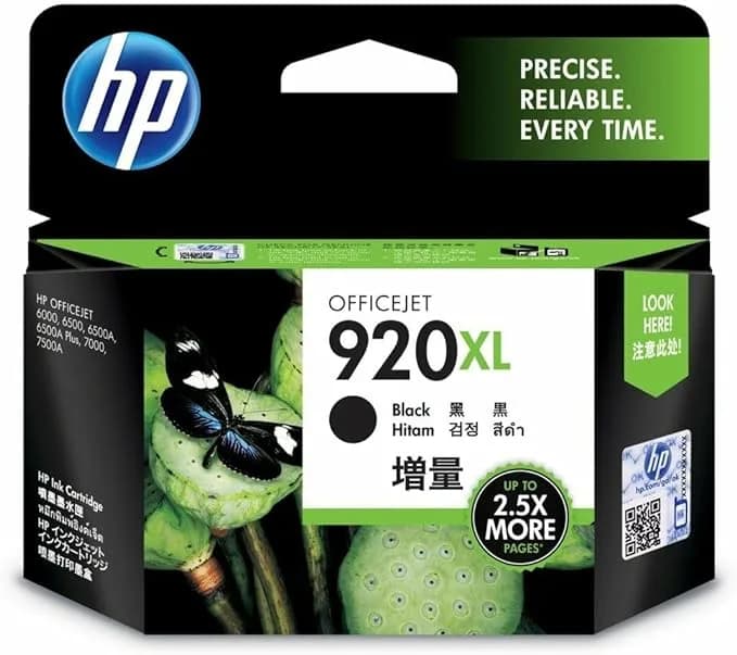 صورة زجاجة حبر HP 920XL أسود أصلية