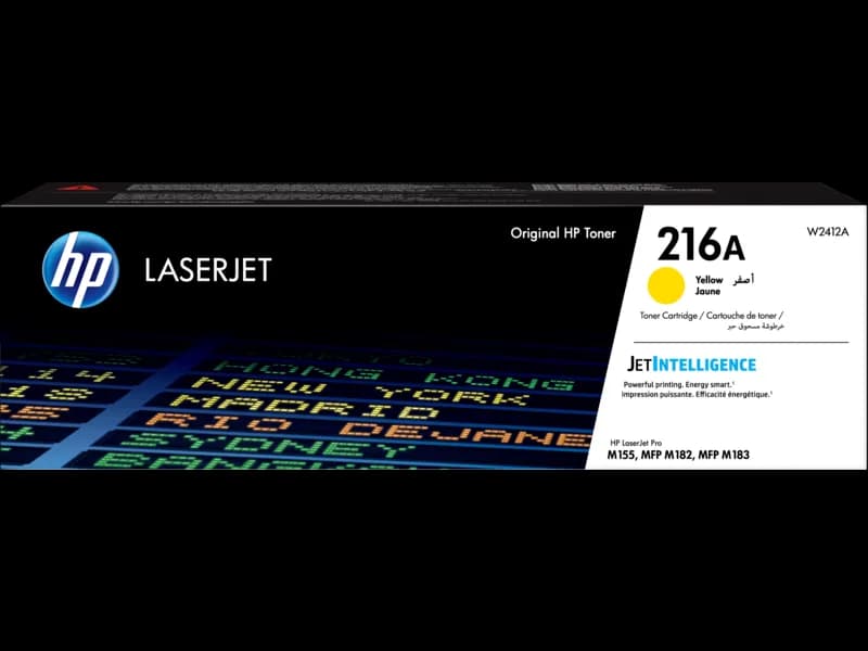 صورة خرطوشة حبر أصلية HP 216A صفراء (W2412A) لطابعات ليزر جيت