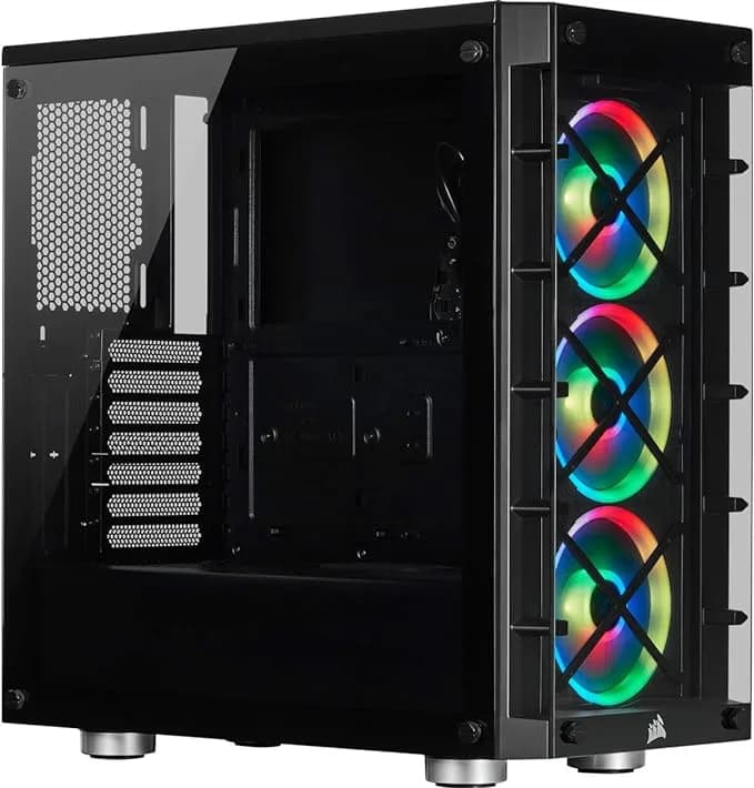 صورة كيس كورسير 465X RGB ميد تاور أسود
