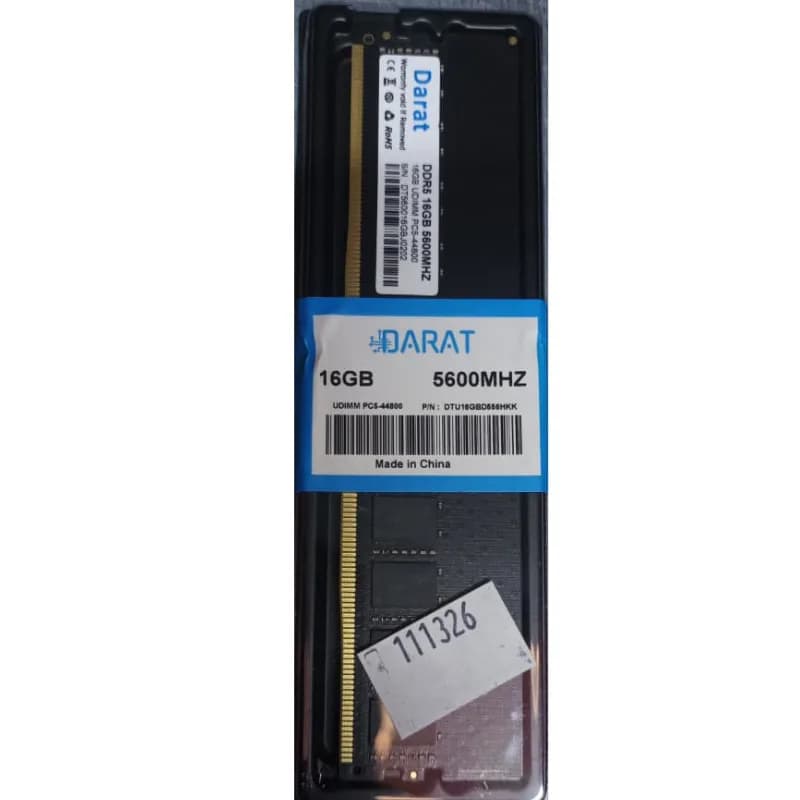 صورة رام دارات DDR5 سعة 16 جيجابايت بسرعة 5600 ميجاهيرتز