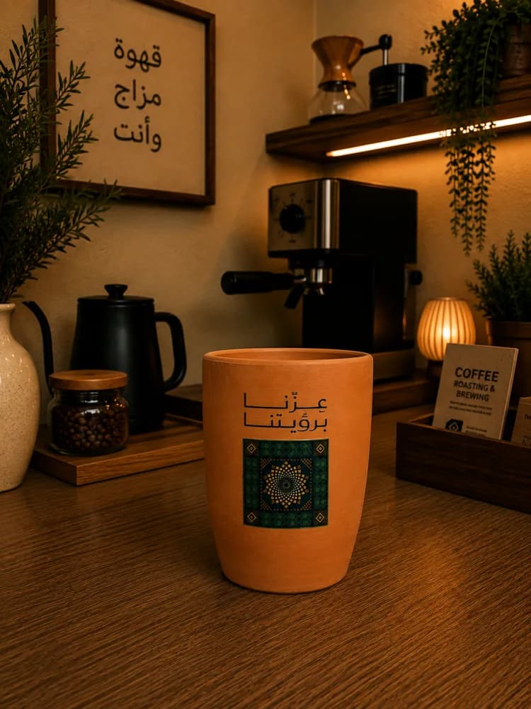 صورة كوب قهوة عزنا برؤيتنا